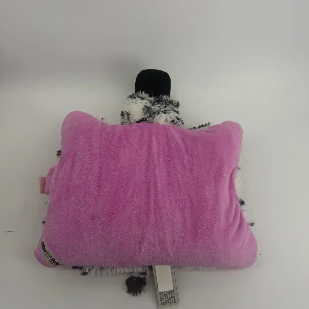 Pillow Pets Zebra Plush 2010 Original Black White Pink Retired